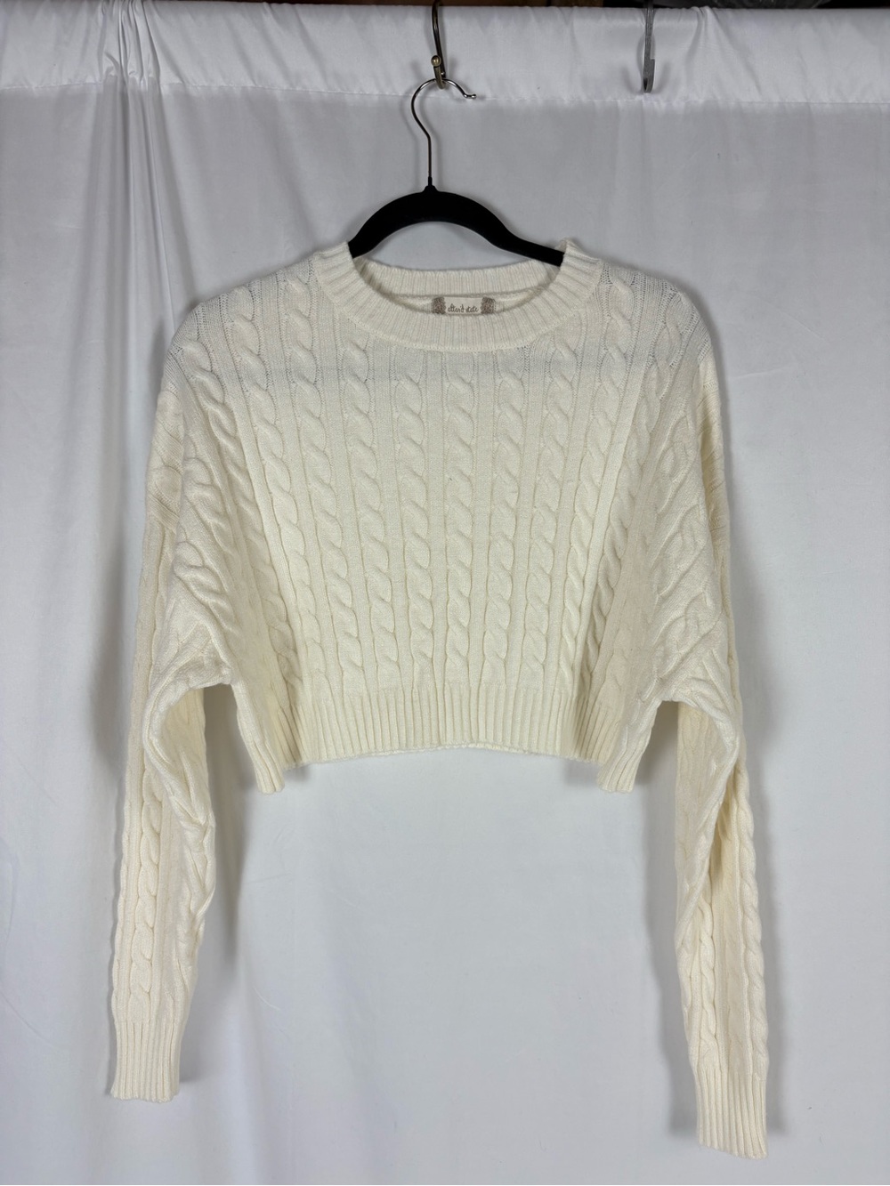 Altar'd State Cream Cable Knit Sweater - Picture 2 of 7